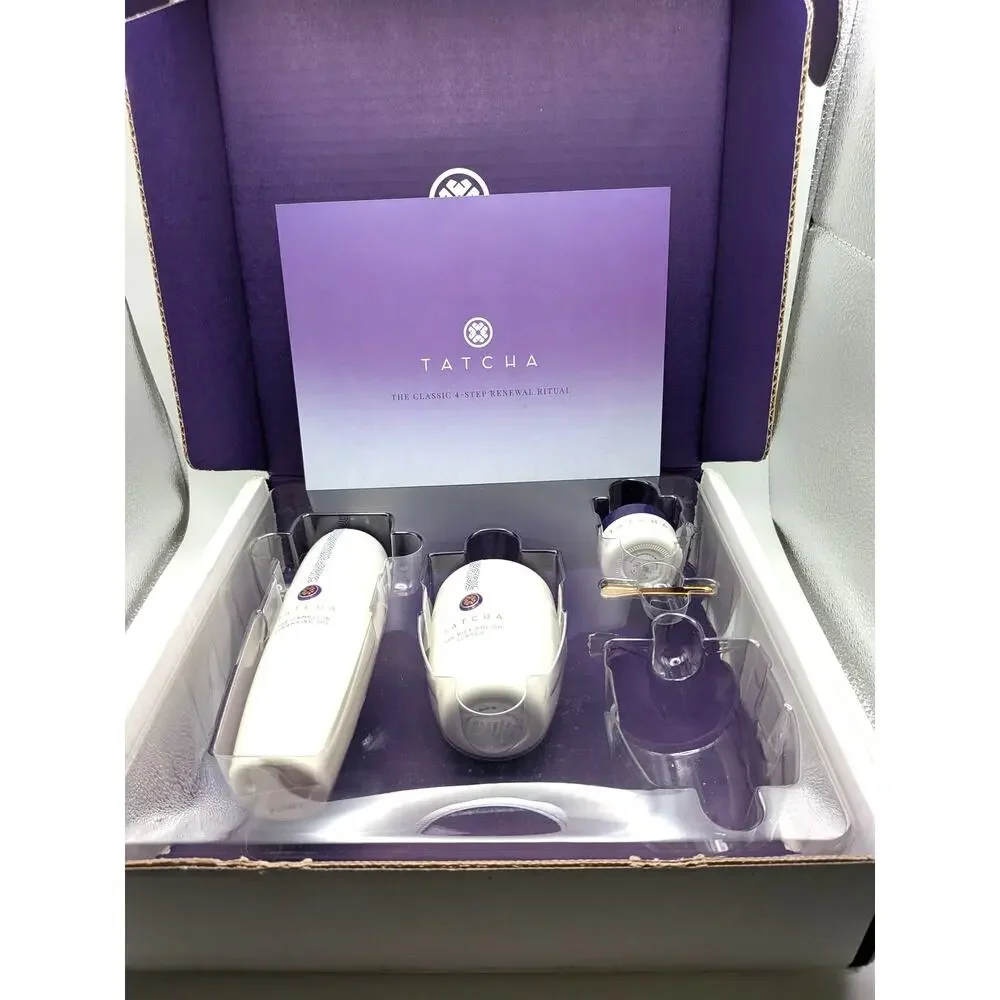 TATCHA The Ritual Renewal Skincare Gift Set Open Box Missing Renewal Cream READ
